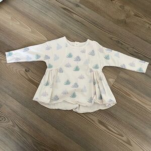 Burt's Bees Cream Long Sleeve with Tree Pattern